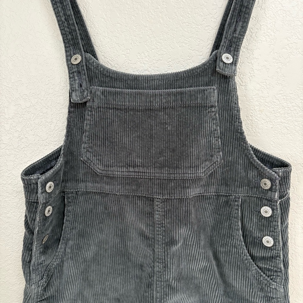 American Eagle Gray corduroy Overall Dress - Picture 6 of 10